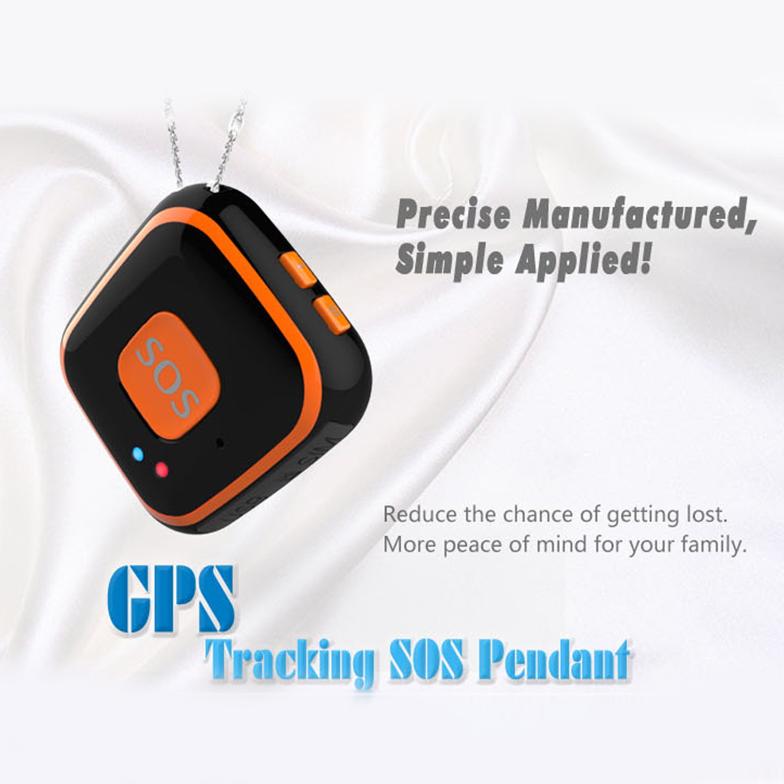 SOS Button Speaker phone Kids Elderly SOS GPS Tracker Real-Time Tracking Safety Device Tracker